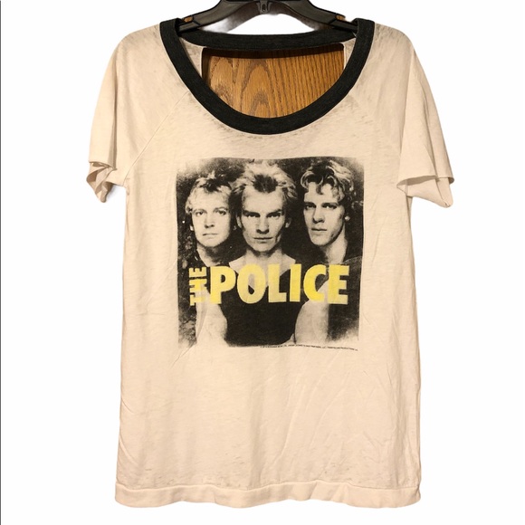 Chaser Tops - Chaser The Police Band Tee Open Back S